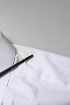 White Cotton GOLD Long Sleeves Formal Shirt