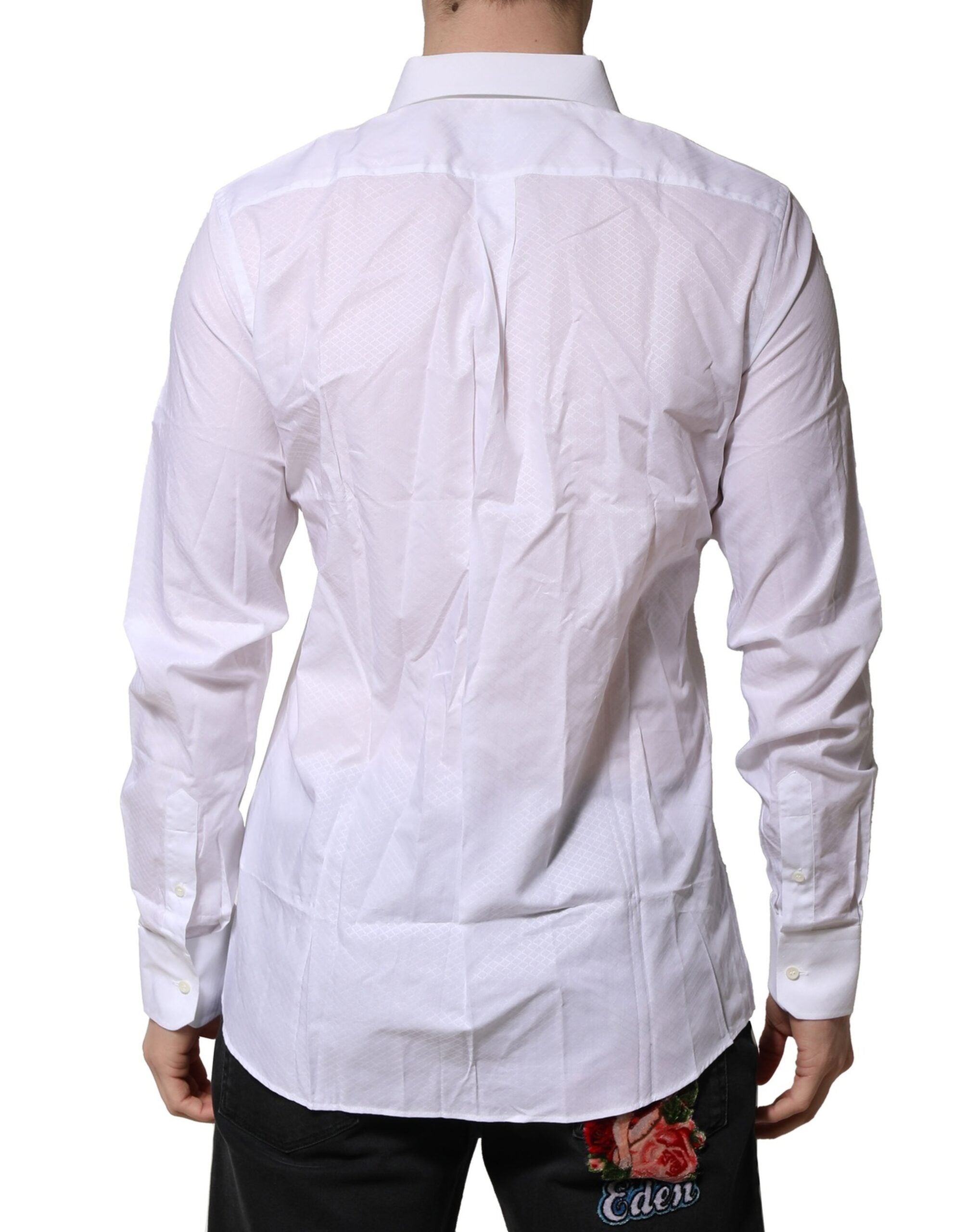 White MARTINI Long Sleeve Dress Formal Shirt