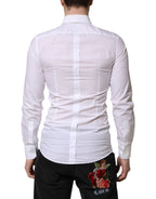 White GOLD Long Sleeves Dress Men Formal Shirt