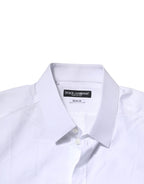 White Cotton Long Sleeves GOLD Formal Shirt