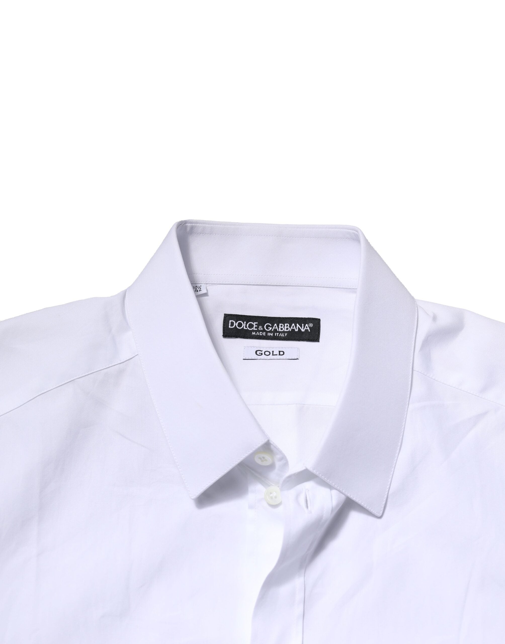 White Cotton Long Sleeves GOLD Formal Shirt