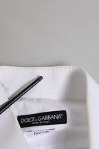White GOLD Cotton Men Dress Formal Shirt