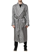 Multicolor Floral Robe Coat Wrap Jacket