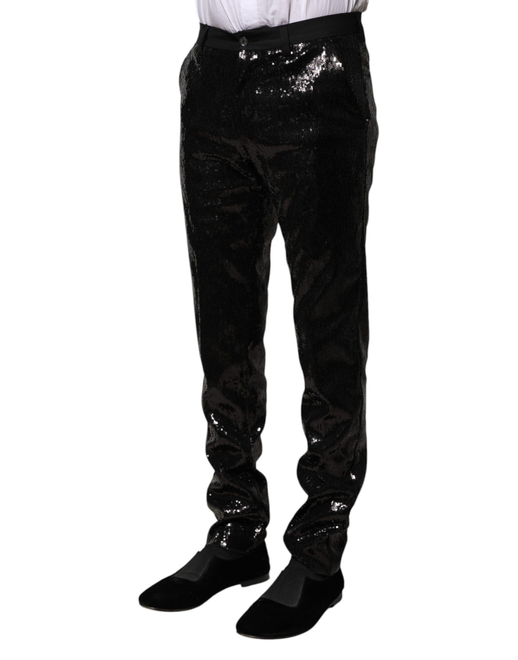 Black Sequined Embellishment Pants
