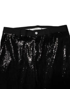 Black Sequined Embellishment Pants