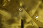 Green Ascot Collar Long Sleeves Blouse Top