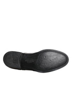 Black Leather Derby Wingtip Formal Shoes