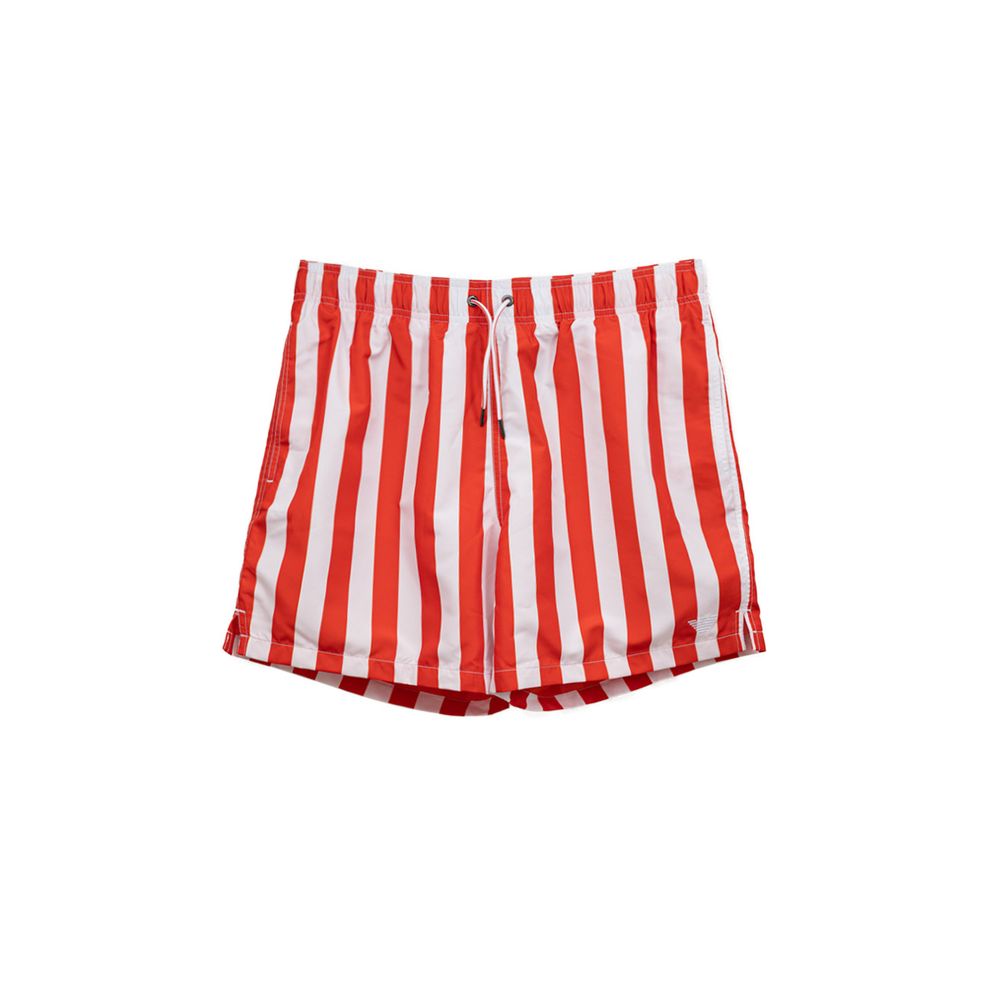 Red Polyester Swim Shorts