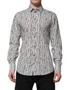 White Floral Print Casual Long Sleeves Shirt