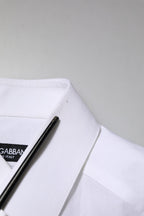 White Cotton MARTINI Long Sleeve Dress Shirt