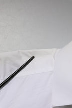 White Cotton GOLD Long Sleeves Dress Shirt