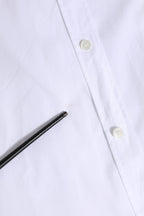 White Cotton GOLD Long Sleeves Dress Shirt