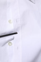 White Cotton Long Sleeves Dress Shirt
