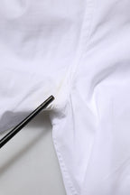 White Cotton GOLD Long Sleeves Men Dress Shirt