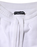 White Cotton Stretch Jogger Sweatpants Pants