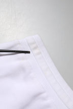 White Cotton Stretch Jogger Sweatpants Pants