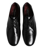 Black Leather Lace Up Derby Dress Formal Shoes