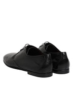 Black Leather Lace Up Derby Dress Formal Shoes