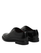 Black Leather Lace Up Derby Dress Formal Shoes