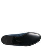 Blue Velvet DG Logo Loafers Formal Shoes