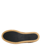 Brown White Calfskin Leather Loafers Shoes