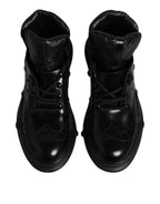 Black Leather Casual Mens Ankle Boots Shoes