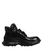 Black Leather Casual Mens Ankle Boots Shoes