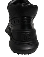 Black Leather Casual Mens Ankle Boots Shoes