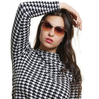 Gold Metal & Plastic Sunglasses