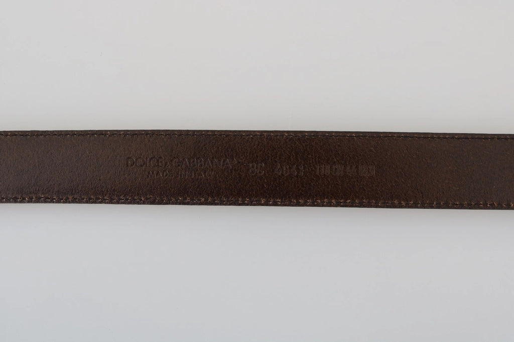 Blue Perforated Leather Gray Buckle Belt