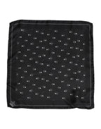Black White Printed Square Men Foulard Scarf