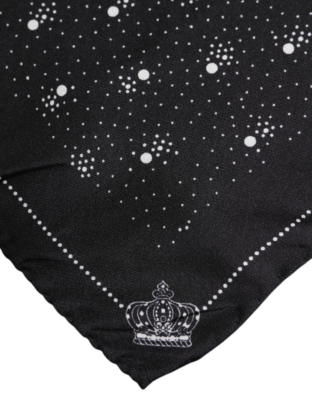 Black White Printed Square Men Foulard Scarf