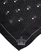 Black White Printed Square Men Foulard Scarf