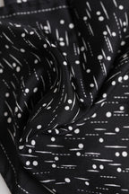 Black White Printed Square Men Foulard Scarf