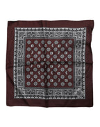 Bordeaux Bandana Silk Square Handkerchief Scarf