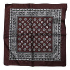 Bordeaux Bandana Silk Square Handkerchief Scarf