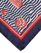 Multicolor Seashells Square Men Foulard Scarf