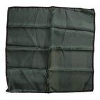 Green DG Crown Silk Square Men Foulard Scarf