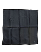 Blue DG Crown Silk Square Men Foulard Scarf