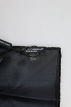 Blue DG Crown Silk Square Men Foulard Scarf