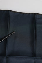 Blue DG Crown Silk Square Men Foulard Scarf