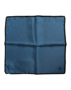 Blue DG Crown Silk Square Men Foulard Scarf
