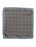 Gray Chilis Silk Square Men Foulard Scarf
