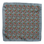 Gray Chilis Silk Square Men Foulard Scarf