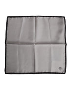 Gray DG Crown Silk Square Men Foulard Scarf