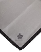 Gray DG Crown Silk Square Men Foulard Scarf