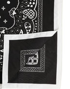 Black White Bandana Square Men Foulard Scarf