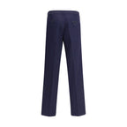 Blue Cotton Chino Pants
