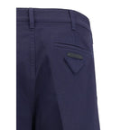 Blue Cotton Chino Pants
