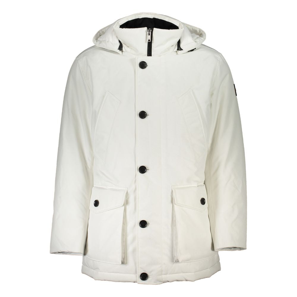 Bianco Poliammide Men's Jacket